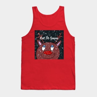 LET It Snow Merry Christmas Reindeer Tank Top